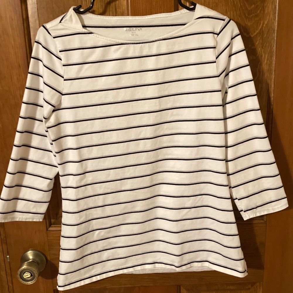 Marona brand quarter sleeve striped shirt